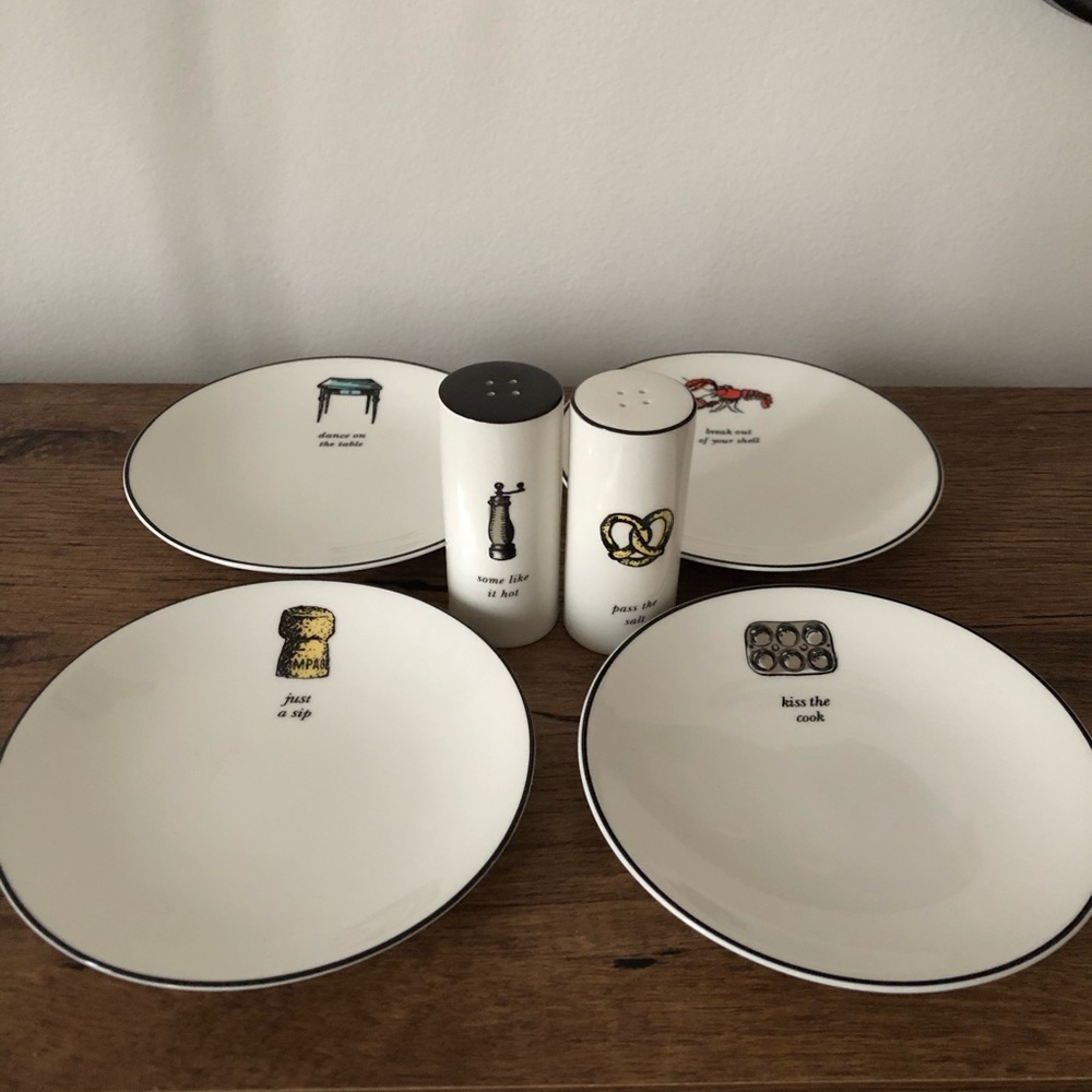 Kate Spade Plate and Salt/Pepper Set